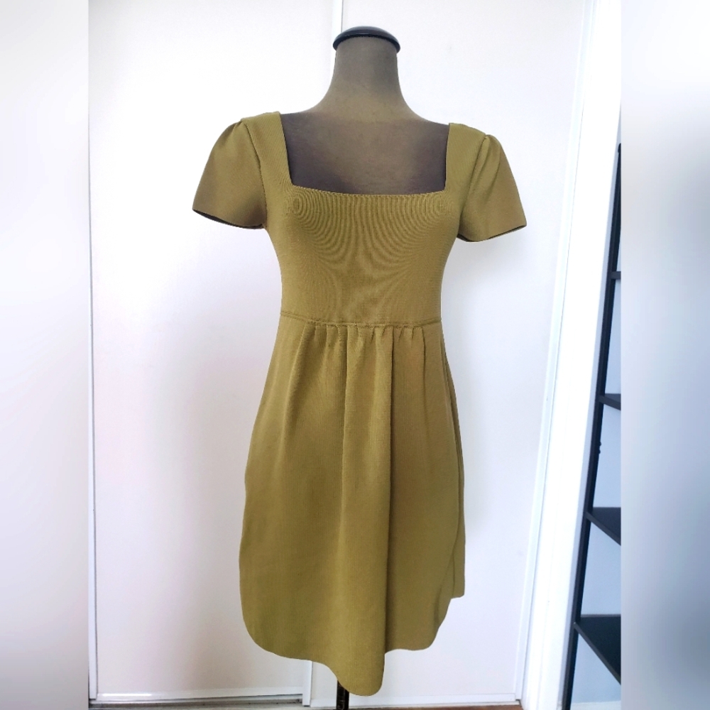 Zara Green Knit Mini Dress